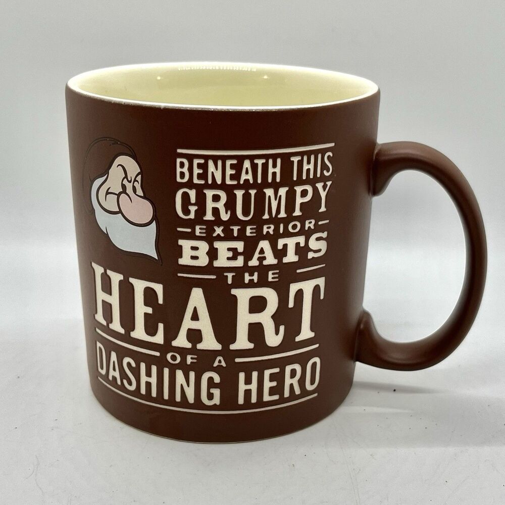 Disney Parks Grumpy Heart Of A Dashing Hero Large Ceramic Coffee Mug Snow White